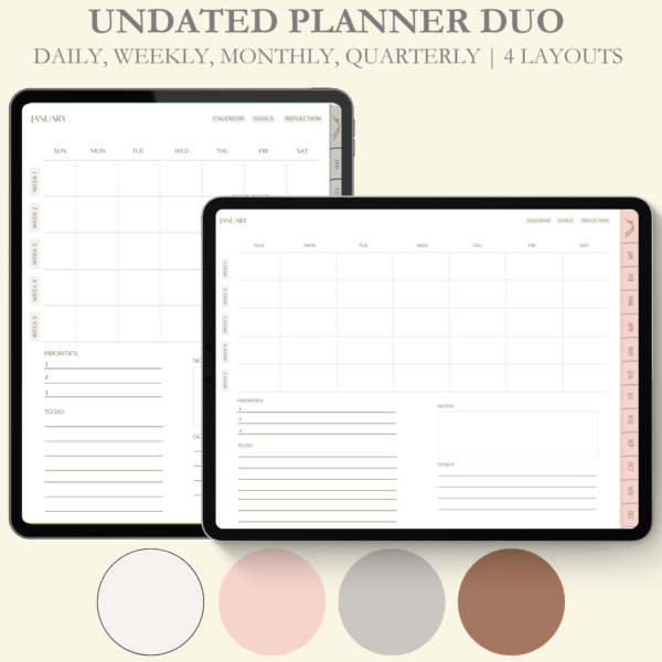 Undated Planner Pack Duo