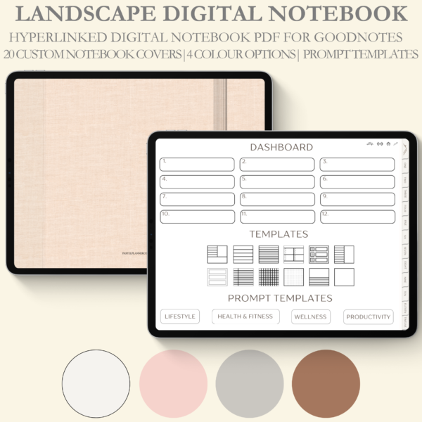 Landscape Digital Notebook | Prompt Templates