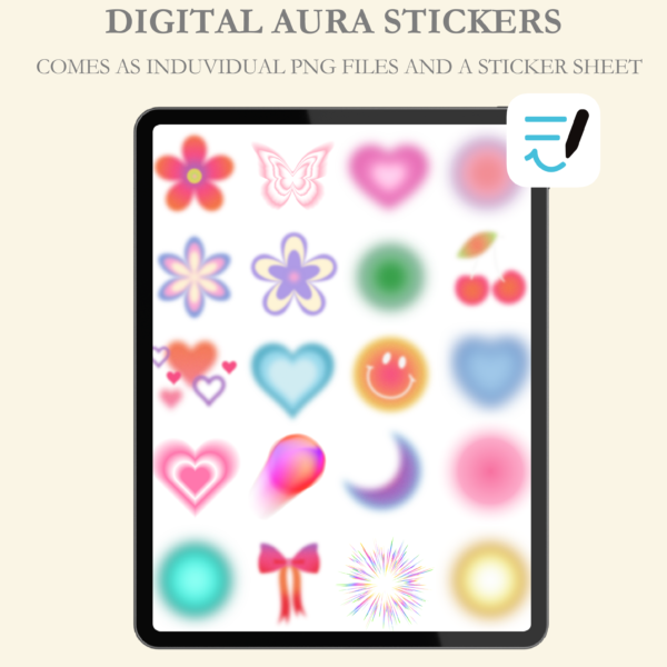 Digital Aura Stickers