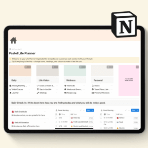 Notion Pastel Life Planner
