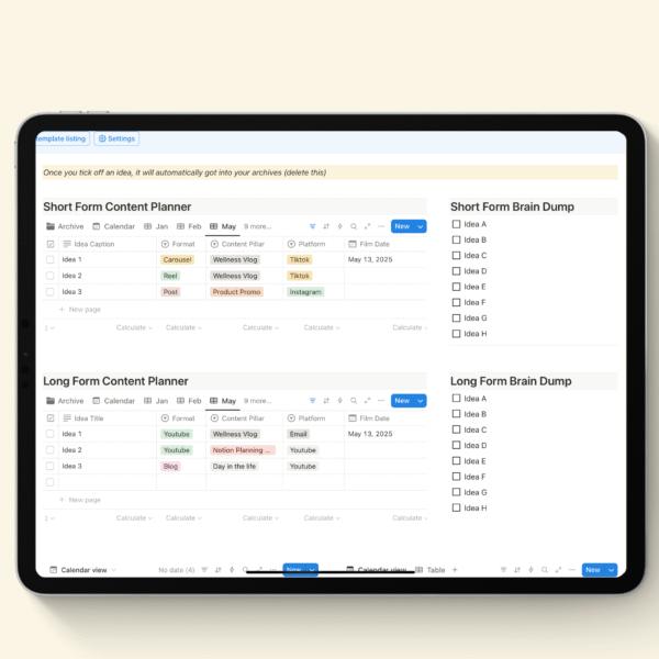 Notion Business and Social Media Planner - Image 2
