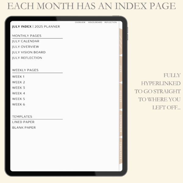 Digital Quarterly Planner Jul-Sep 2025 - Image 3