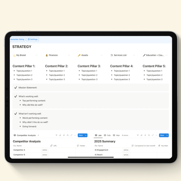 Notion Business and Social Media Planner - Image 4