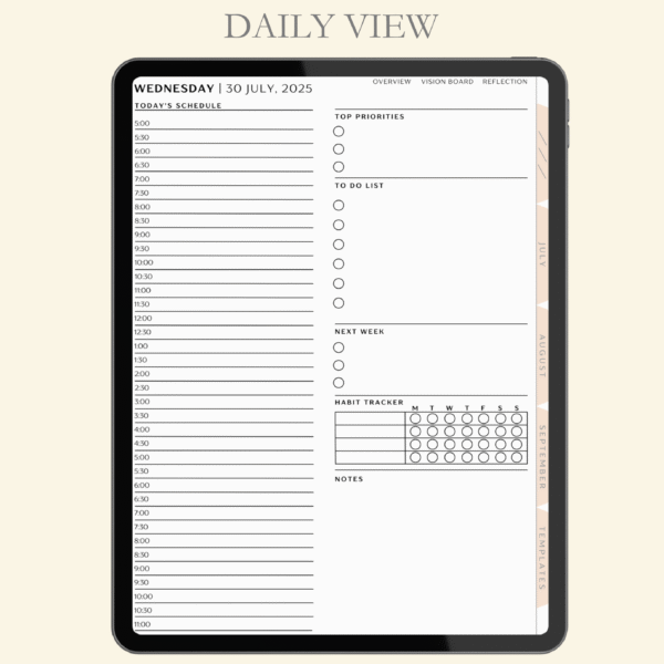 Digital Quarterly Planner Jul-Sep 2025 - Image 6