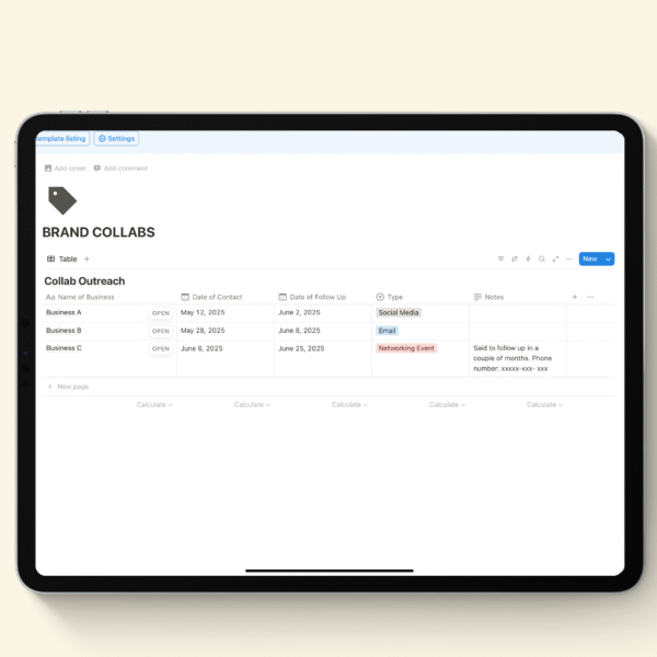 Notion Business and Social Media Planner - Image 7